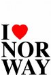 MAGNET NORGE I LOVE NORWAY, hvit DP5