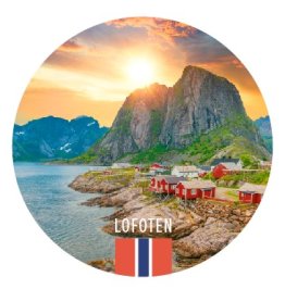 Glassmagnet Hamnøy i Lofoten