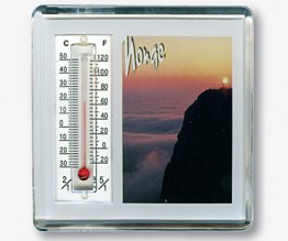 Magnet m/termometer, Midnattsol