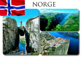 NORGE LYSEFJORD FLAGG