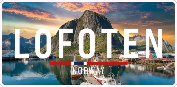 Metallmagnet bilskilt Lofoten