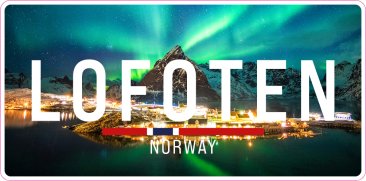 Metallmagnet bilskilt Lofoten
