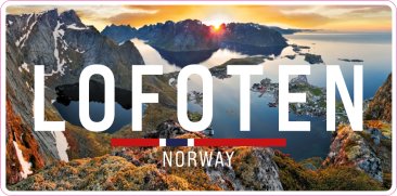 Metallmagnet bilskilt Lofoten
