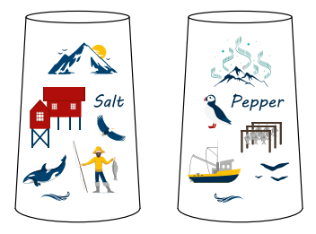 Salt og pepperbøsser Lofoten