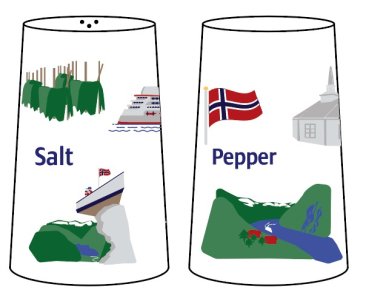 Salt og pepperbøsser Geiranger