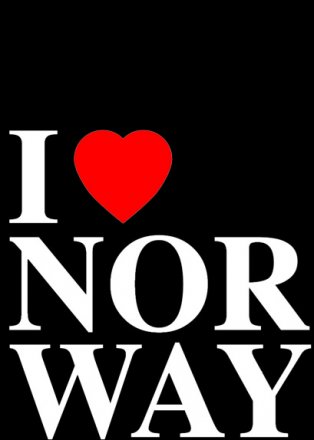 MAGNET NORGE I LOVE NORWAY, sort DP5