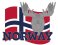 Magnet elg med flagg