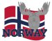 Magnet elg med flagg