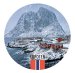 Glassmagnet Hamnøy i Lofoten, vinter